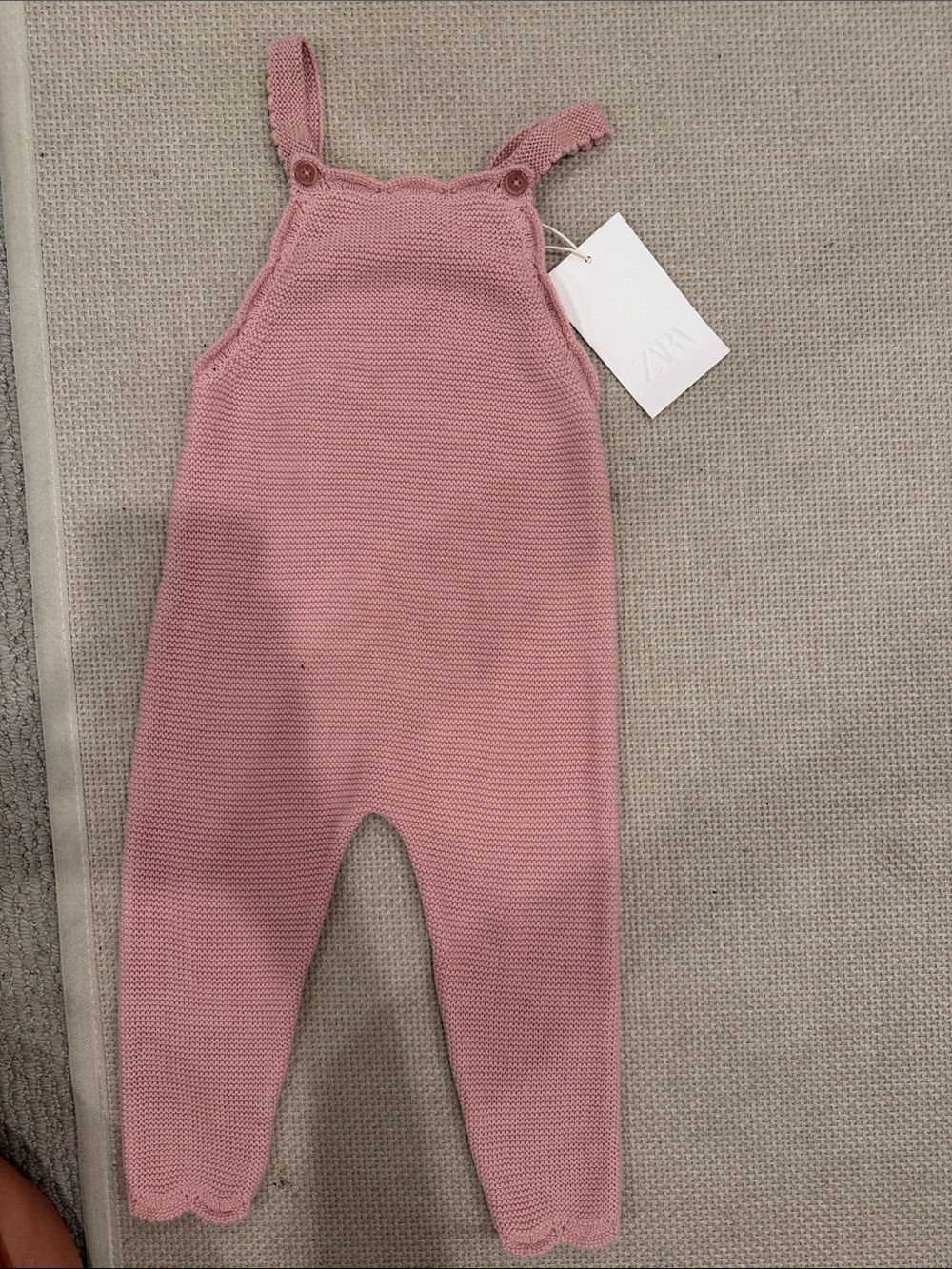 Zara Kids Dusty Rose Knit Overalls